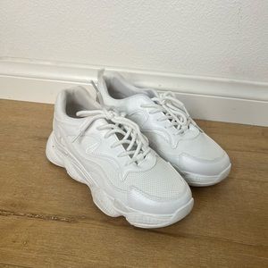 Chunky white sneakers